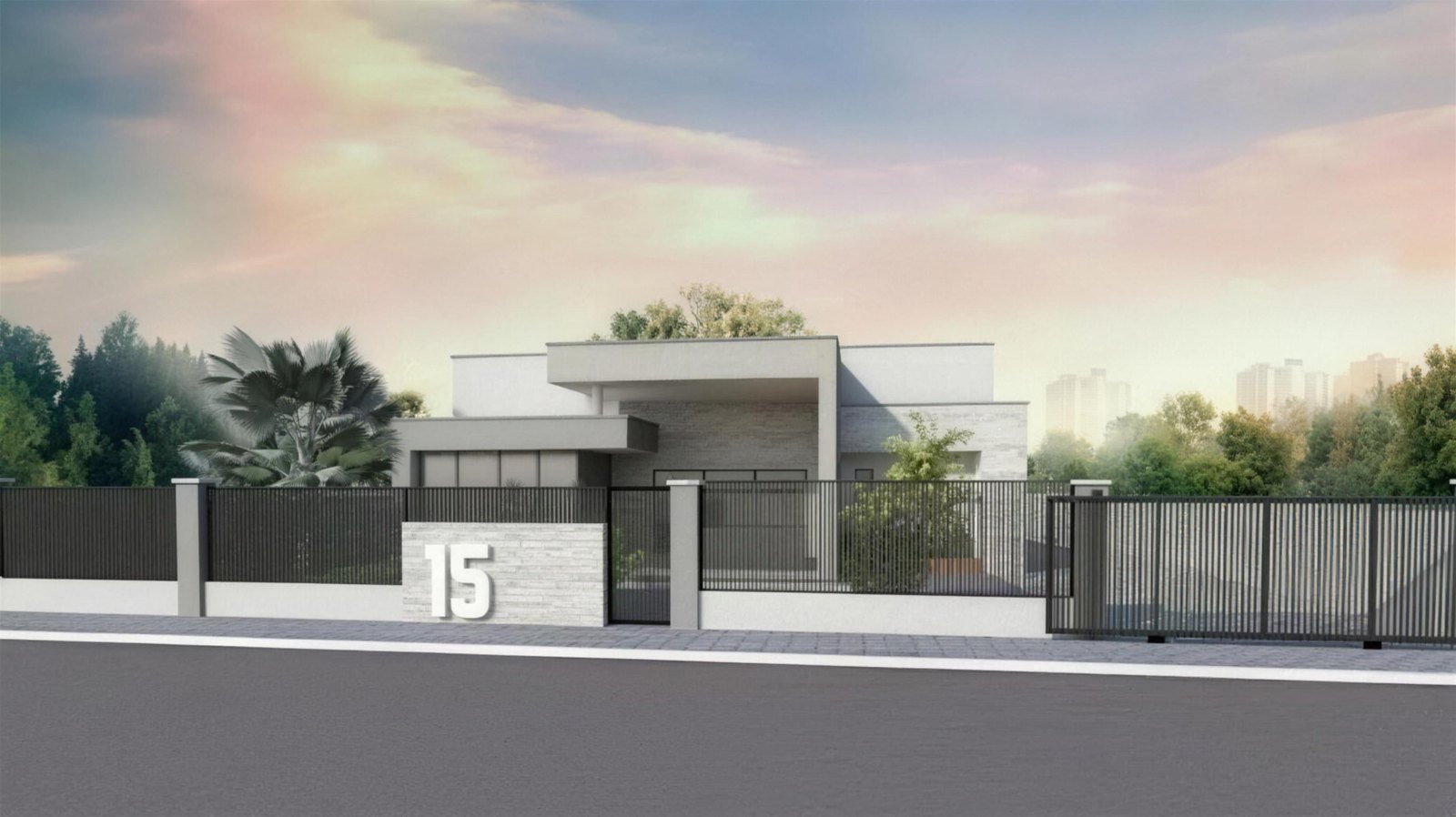 Design: the 3D render of the new house